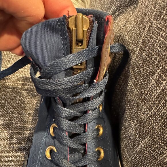 Converse Chuck Taylor All Star Blue MA-1 Zip High Womens 9 Mens 7 Nylon - Picture 10 of 13